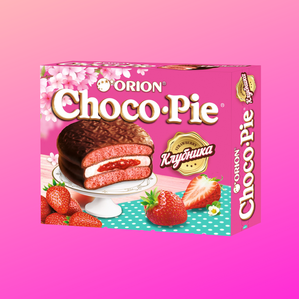 Печенье 'Choco Pie' (клубника)