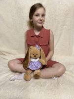 Игрушка 009 Заяц в платье 30см