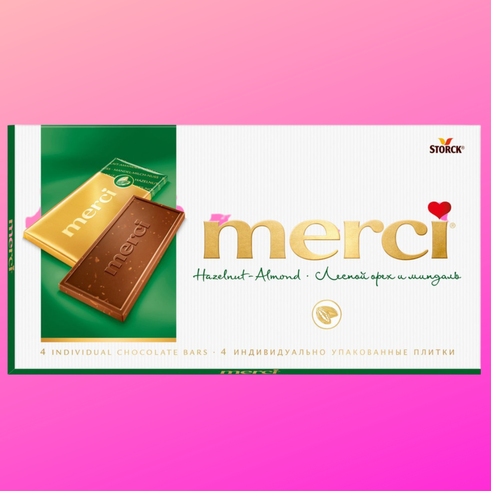 Конфеты Мерси 100гр лесной орех и миндаль